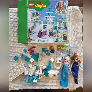 Complete LEGO duplo DISNEY Frozen Castle & Elsa & Anna dolls!